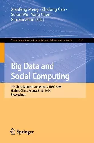 Big Data and Social Computing cover