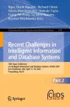 Recent Challenges in Intelligent Information and Database Systems cover