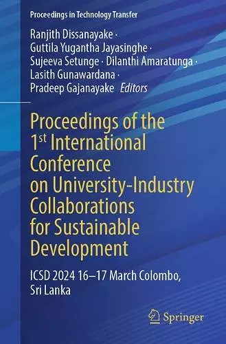 Proceedings of the 1st International Conference on University-Industry Collaborations for Sustainable Development cover