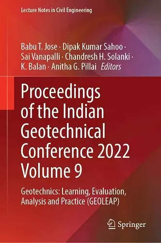Proceedings of the Indian Geotechnical Conference 2022 Volume 9 cover