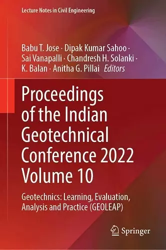 Proceedings of the Indian Geotechnical Conference 2022 Volume 10 cover