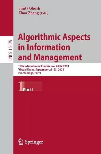 Algorithmic Aspects in Information and Management cover