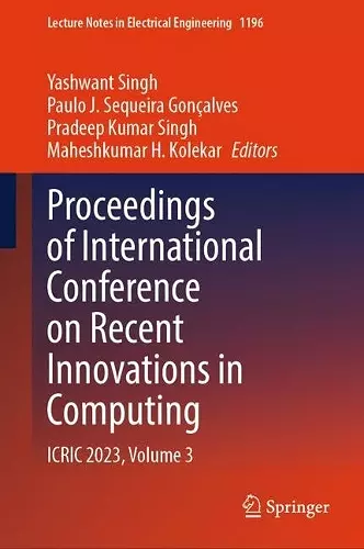 Proceedings of International Conference on Recent Innovations in Computing cover