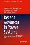 Recent Advances in Power Systems cover