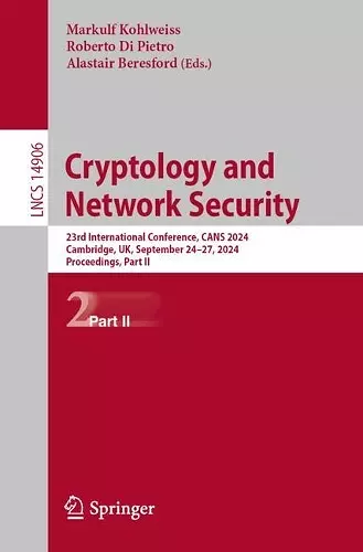 Cryptology and Network Security cover