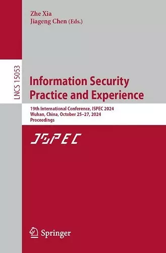 Information Security Practice and Experience cover