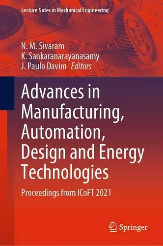 Advances in Manufacturing, Automation, Design and Energy Technologies cover