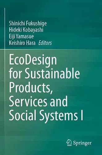 EcoDesign for Sustainable Products, Services and Social Systems I cover