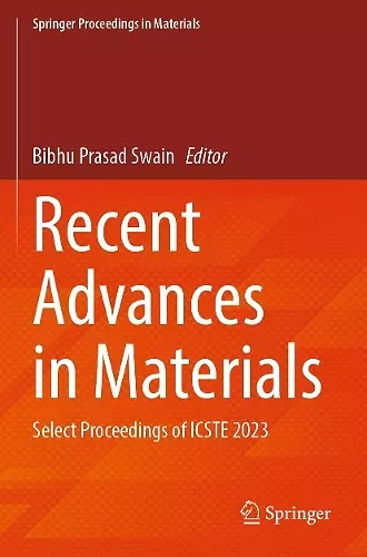 Recent Advances in Materials cover