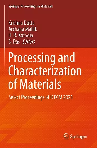Processing and Characterization of Materials cover