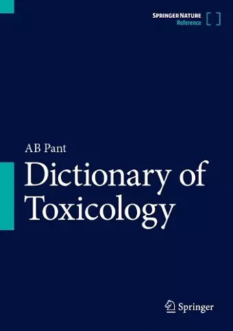 Dictionary of Toxicology cover