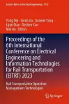 Proceedings of the 6th International Conference on Electrical Engineering and Information Technologies for Rail Transportation (EITRT) 2023 cover