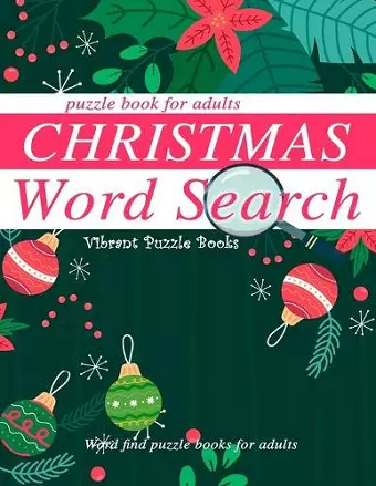 Christmas word search puzzle book for adults. cover