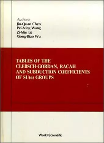 Tables Of Clebsch-gordan, Racah And Subduction Coefficients Of Su (N) Groups cover