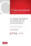 La faute lucrative en droit de la concurrence cover