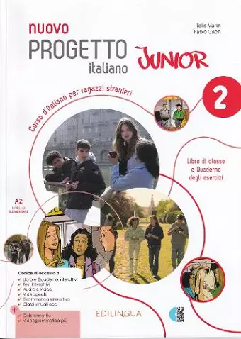 Nuovo Progetto italiano Junior 2 - Libro di classe e Quaderno degli esercizi. A2 cover