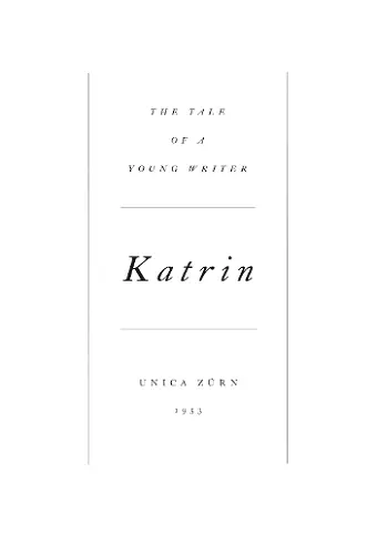 Katrin: The Tale of a Young Writer cover