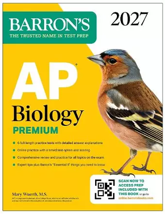 AP Biology Premium, 2027: Prep Book with 6 Practice Tests + Comprehensive Review + Online Practice (Barron's AP Prep) cover