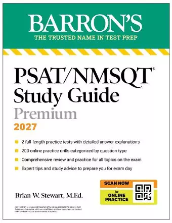 PSAT/NMSQT Premium Study Guide, 2027: 2 Practice Tests + Comprehensive Review + 200 Online Drills cover