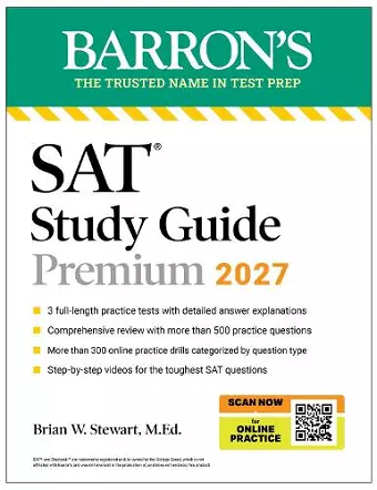 SAT Study Guide Premium, 2027: 3 Practice Tests + Comprehensive Review + Online Practice and Video Lessons cover