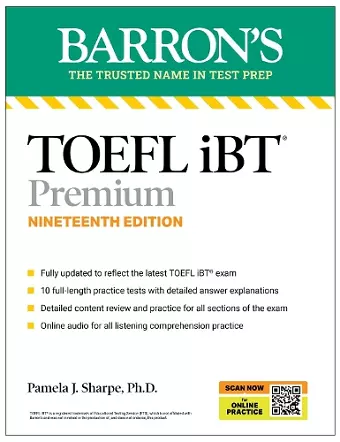 TOEFL, iBT Premium, Nineteenth Edition: Prep Book with 10 Practice Tests + Comprehensive Review + Online Audio (2026) cover