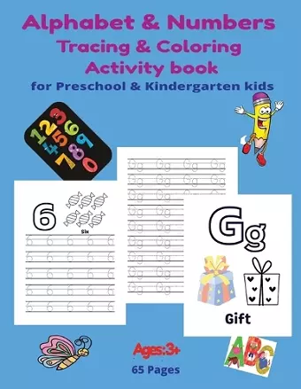 Alphabet and Numbers Tracing and Coloring Activity Book cover