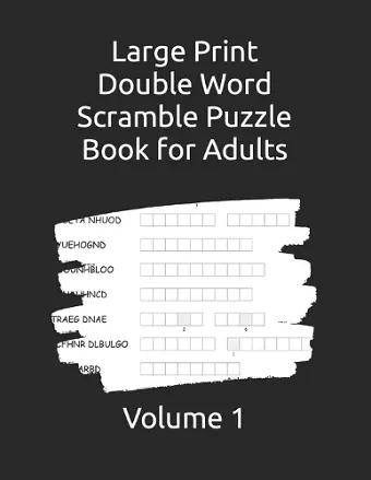 Large Print Double Word Scramble Puzzle Book for Adults cover