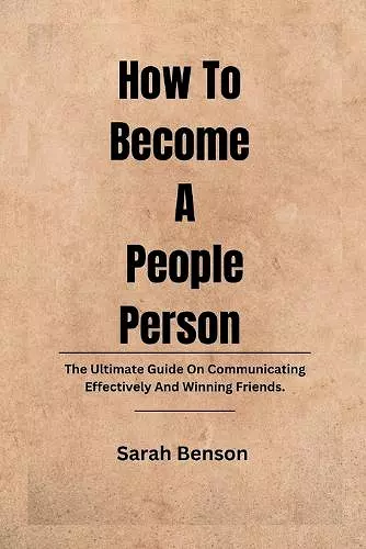 How To Become A People Person cover