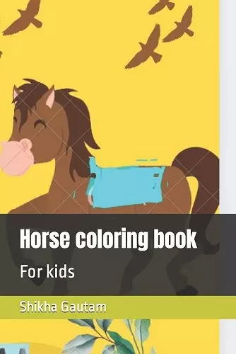 Horse coloring book cover