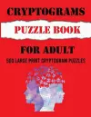 Cryptograms Puzzle Book for Adults cover