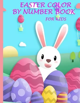 easter color by number book for kids cover