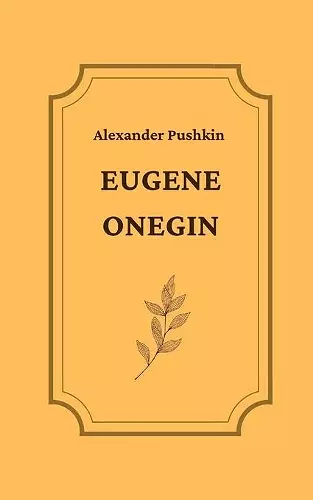 Eugene Onegin by Alexander Pushkin cover