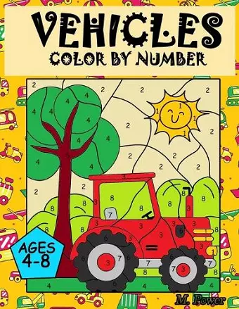 VEHICLES Colour by Number cover