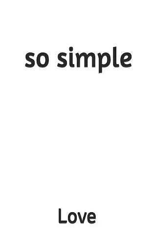 so simple cover