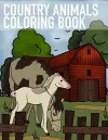 Country animals coloring book cover