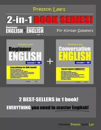 Preston Lee's 2-in-1 Book Series! Beginner English & Conversation English Lesson 1 - 60 For Korean Speakers cover