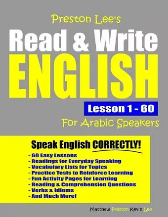 Preston Lee's Read & Write English Lesson 1 - 60 For Arabic Speakers cover