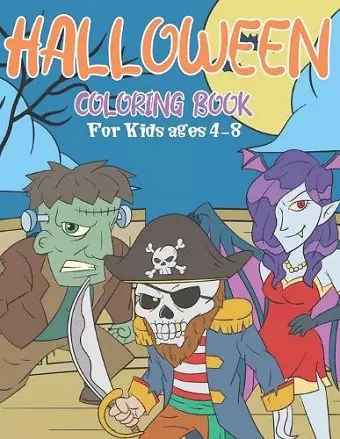 Halloween Coloring Book for Kids Ages 4-8 cover