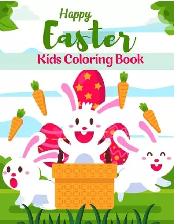 Happy Easter Kids Coloring Book cover