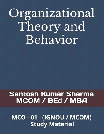 Organizational Theory and Behavior cover