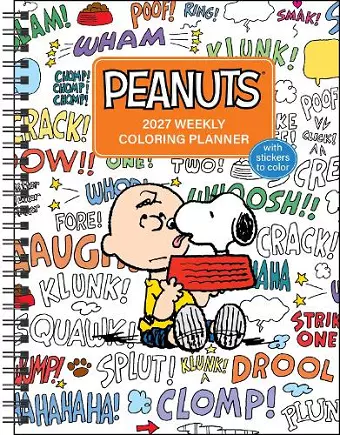 PEANUTS® 2027 Monthly/Weekly Coloring Calendar with Stickers to Color cover