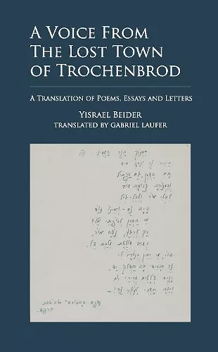 A Voice from The Lost Town of Trochenbrod cover