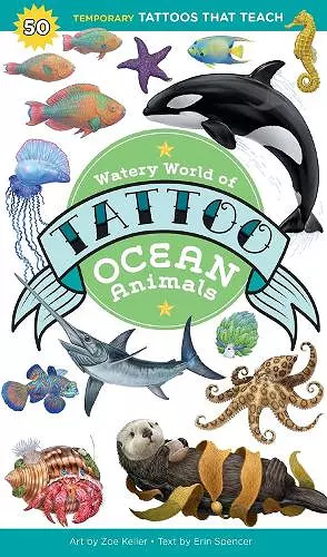 Watery World of Tattoo Ocean Animals cover