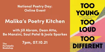 National Poetry Day with Malika's Poetry Kitchen at The Portobello Bookshop