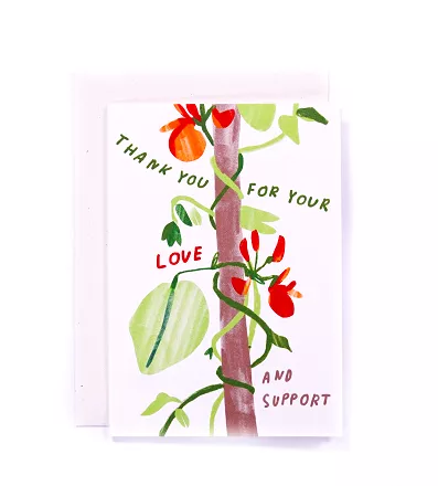 Thank You For Your Love and Support Card cover