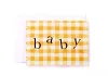 Yellow Gingham Baby Card cover