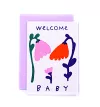 Floral Welcome Baby Card cover