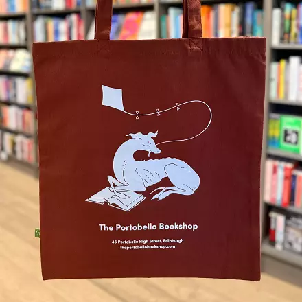 The Classic Portobello Bookshop Burnt Orange Tote, Illustrated by Amos O'Connor cover