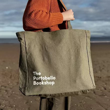 The Portobello Bookshop Super Large Weekend Tote Bag - Olive Green cover